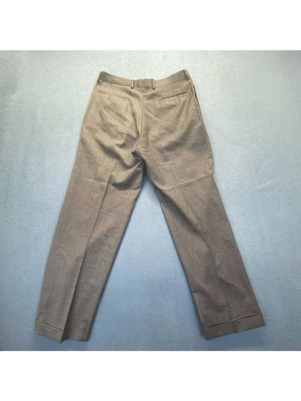 Polo Ralph Lauren  Pant  Houndstooth Khaki Pleated Chino Pants Men's Size 34x32